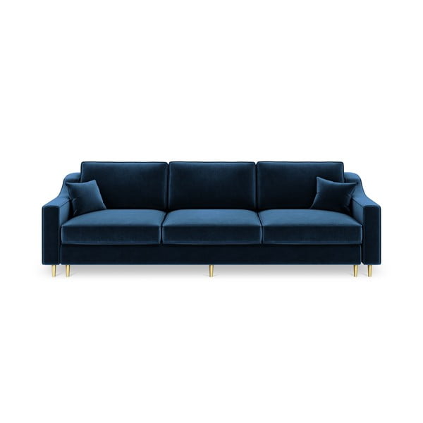 Tumši zils trīsvietīgs izlaižamais dīvāns ar uzglabāšanas vietu Mazzini Sofas Marigold