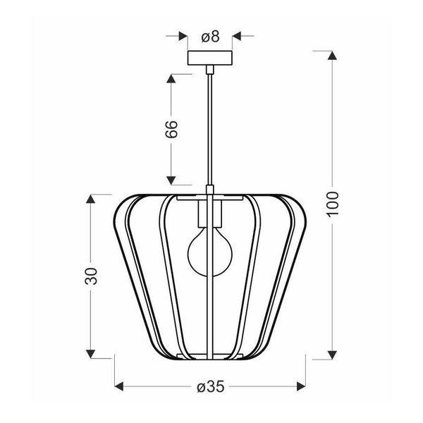 Melna metāla piekaramā lampa ø 35 cm Jonas – Candellux Lighting-image-2
