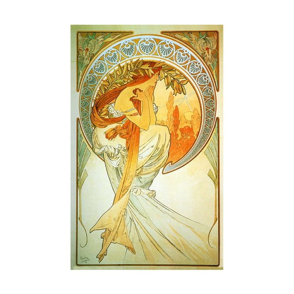 Alfonss Mucha, 50x80 cm, glezna "Dzeja