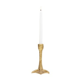 Zelta krāsas svečturis Kare Design Claw, augstums 18 cm