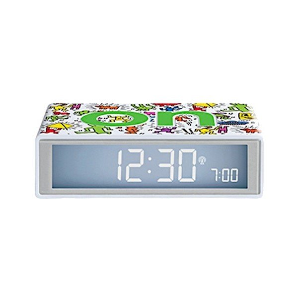 Digitāls/galda modinātājpulkstenis Flip+ Lexon x Keith Haring - Happy – Lexon