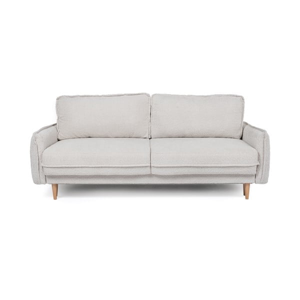 Bēšs izvelkams dīvāns no buklē auduma 215 cm Patti – Bonami Selection