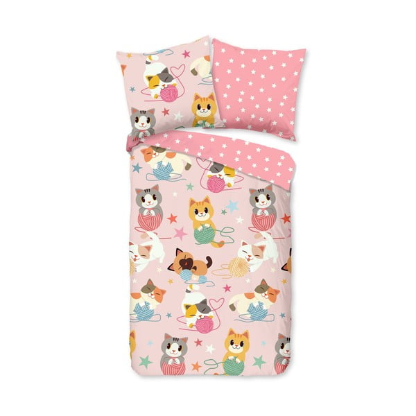 Kokvilnas bērnu gultas veļa 100x135 cm Cats – Bonami Selection