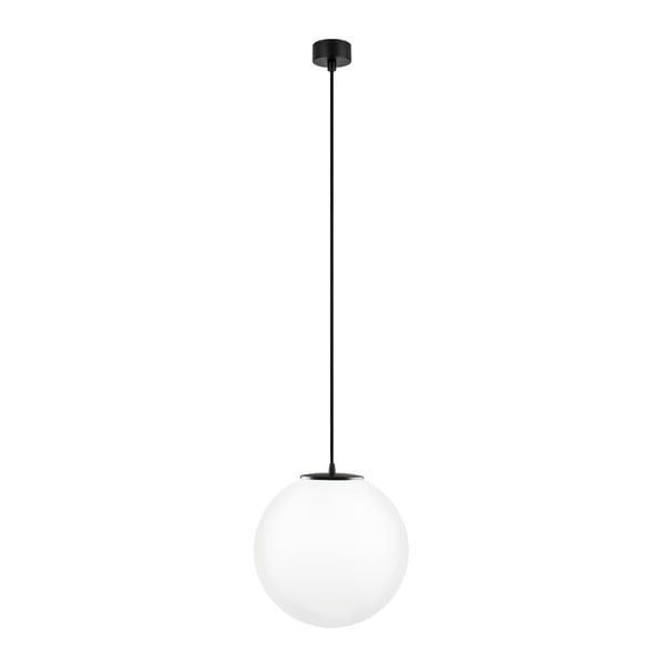 Balta griestu lampa ar melnu kabeli Sotto Luce Tsuri, ∅ 30 cm