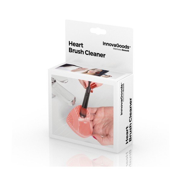 InnovaGoods Heart Rokas silikona kosmētikas otu tīrītājs-image-2