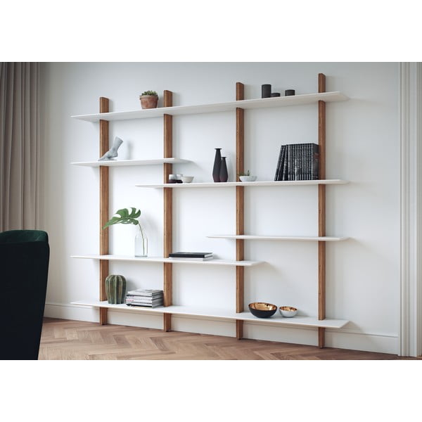 Balta plauktu iekārta ar ozolkoka konstrukciju Tenzo Bridge-image-4