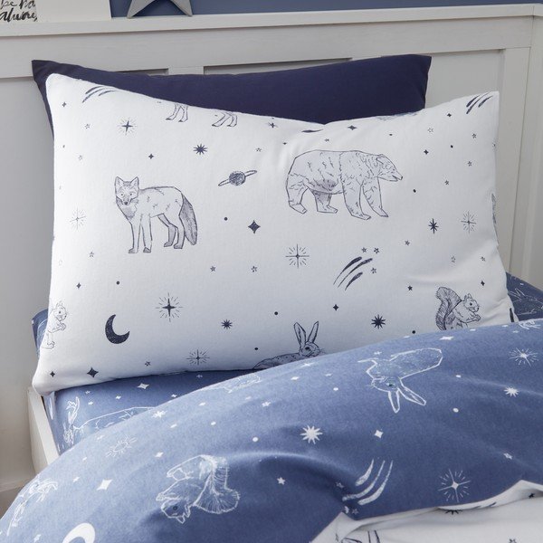 Vienguļamā flaneļa bērnu gultas veļa 135x200 cm Starlight Animals – Bianca-image-3