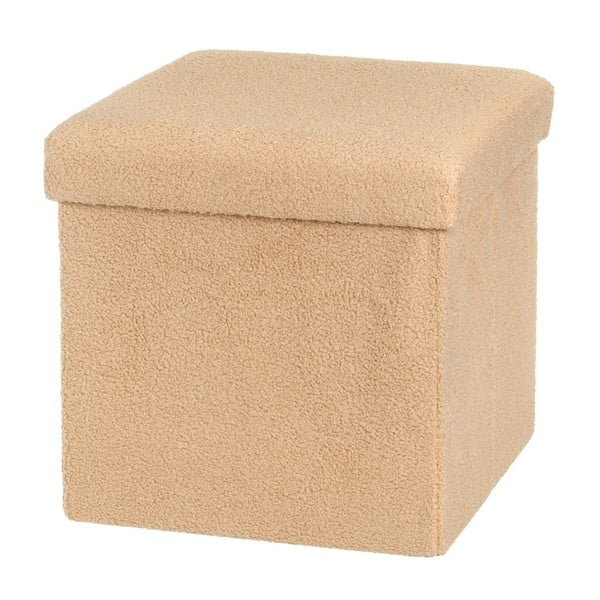 Gaiši brūns pufs no buklē auduma Folding – Casa Selección