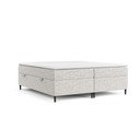 Gaiši pelēka atsperu gulta ar veļas kasti 160x200 cm Araya – Maison de Rêve