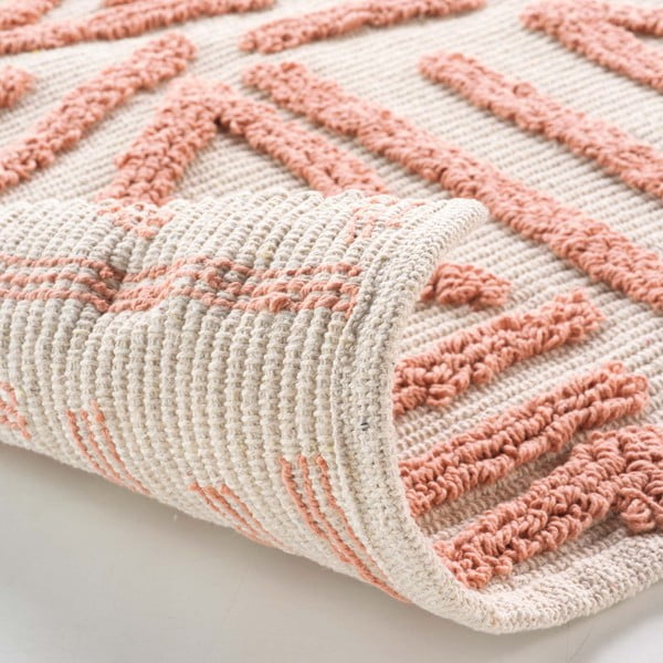 Rozā/krēmkrāsas mazgājams paklājs 60x90 cm Athena – douceur d'intérieur-image-3