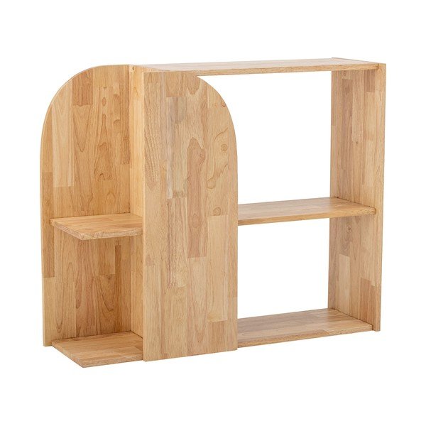 Dabīga toņa gumijkoka masīvkoka grāmatplaukts 85x70 cm Alec – Bloomingville-image-2