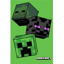 Zaļa flīsa bērnu sega 100x150 cm Minecraft "The Mobs" – Jerry Fabrics