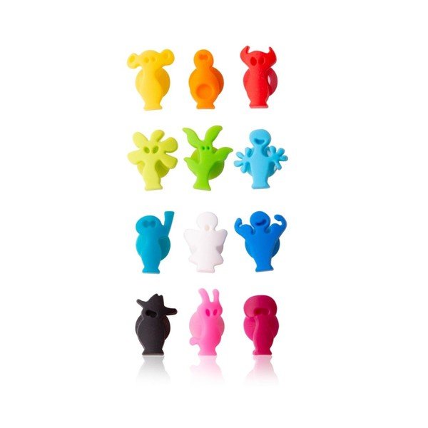 Silikona glāžu marķieri Paty people – VacuVin