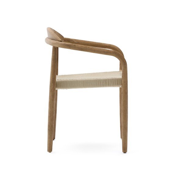 Bēšs/dabīga toņa masīvkoka ēdamistabas krēsls Nina – Kave Home-image-3