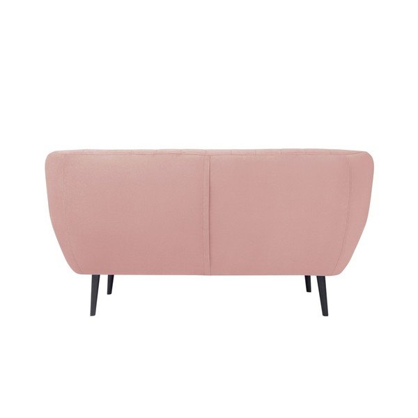 Gaiši rozā dīvāns diviem Mazzini Sofas Toscane, melnas kājas-image-3