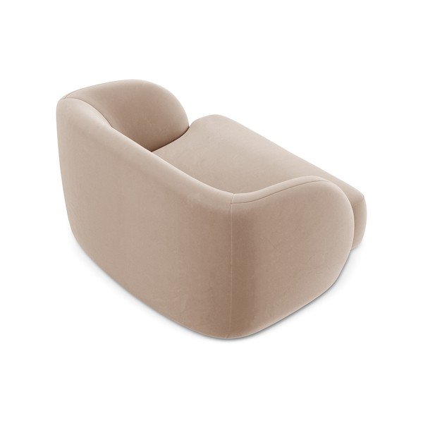Bēšs samta atpūtas krēsls Miley – Micadoni Home-image-4