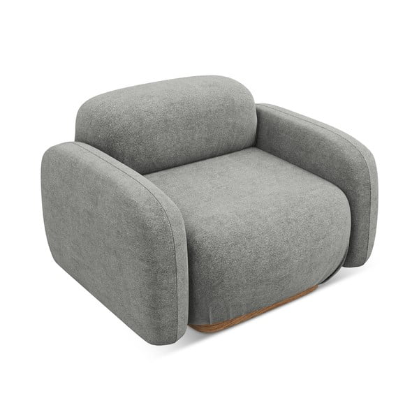 Pelēka modulārā dīvāna daļa no buklē auduma Ailani – Makamii-image-2