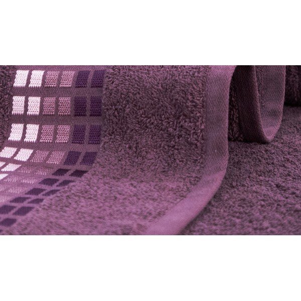 Tumši violets kokvilnas dvielis 50x100 cm Darwin – My House-image-1