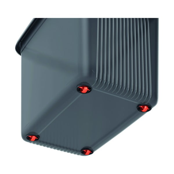 Pelēka plastmasas uzglabāšanas kaste ar vāku 59x39x45 cm K Latch Box – KIS-image-3