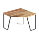 Matēti melns/dabīga toņa koka stūra papildu virtuves plaukts 25x25 cm York – Metaltex