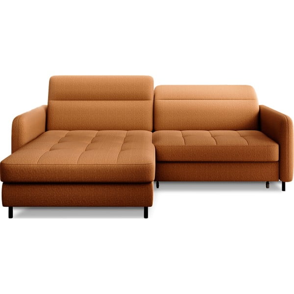 Dzeltens samta salokāms/ar uzglabāšanas vietu stūra dīvāns (ar kreiso stūri/ar zvilni) Gomsi – ELTAP