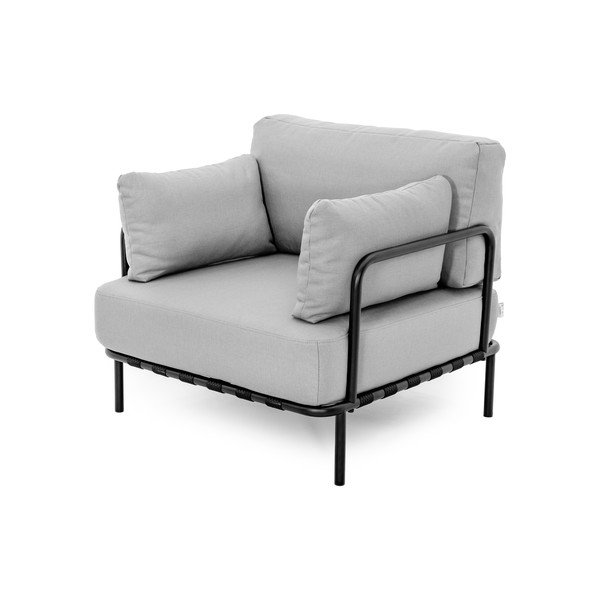 Gaiši pelēks polsterēts dārza atpūtas krēsls Salve – Sit Sit-image-3