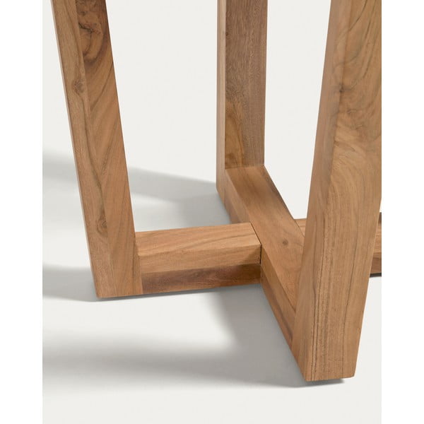Dabīga toņa akācijas masīvkoka apaļš ēdamgalds ø 90 cm Nahla – Kave Home-image-3