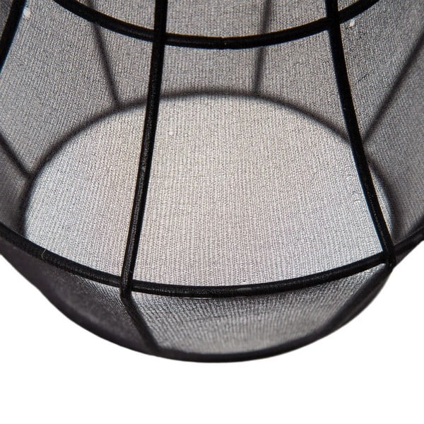Melna piekaramā lampa ar auduma abažūru ø 40 cm – Ixia-image-1