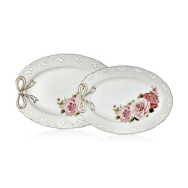 2 porcelāna šķīvju komplekts Dina