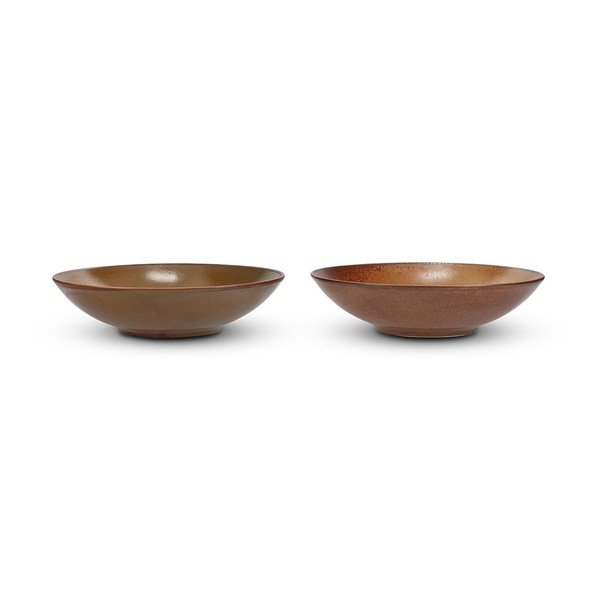 Brūns zupas porcelāna šķīvis ø 26 cm Ovio – BonBistro-image-2