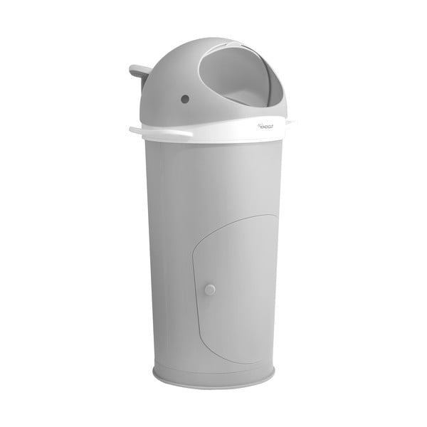Gaiši pelēka plastmasas atkritumu tvertne autiņbiksītēm 25 l Whale – Kindsgut