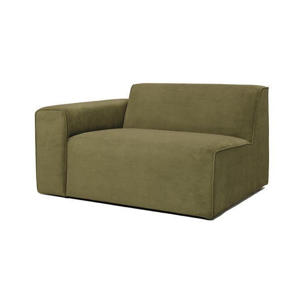 Zaļš velveta dīvāna gala modulis Scandic Sting, 124 cm, kreisais stūris-image-2