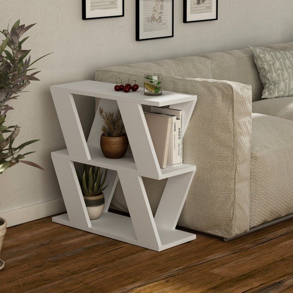 Balts sānu galds Lazena White-image-1