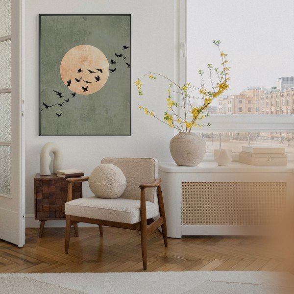 Drukāta glezna ar rāmi 60x80 cm Midnight Flight – Styler-image-4