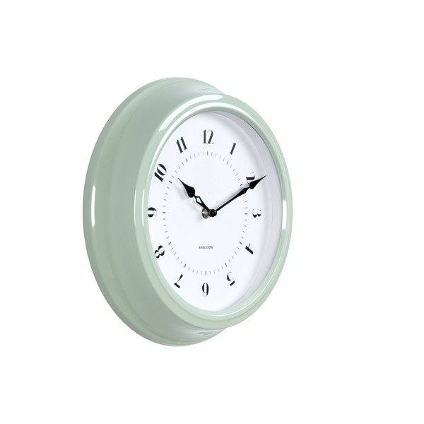 Zaļš sienas pulkstenis Karlsson Fifties, diametrs 30 cm-image-1