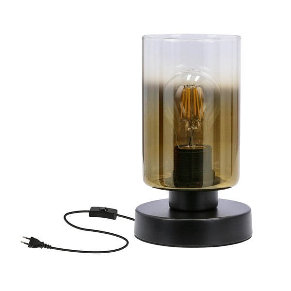 Melna galda lampa ar stikla abažūru (augstums 20 cm) Aspra – Candellux Lighting-image-3