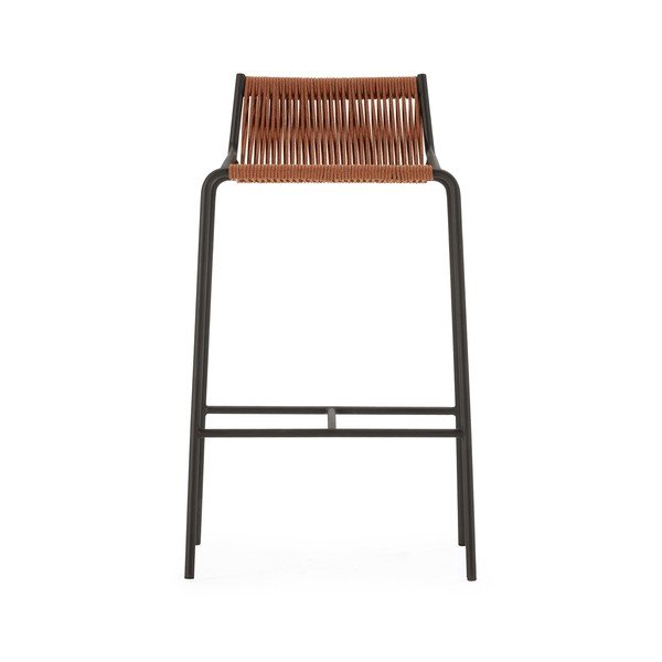 Terakotas oranžs metāla bāra krēsls (sēdekļa augstums 65 cm) Emily – Marckeric-image-4