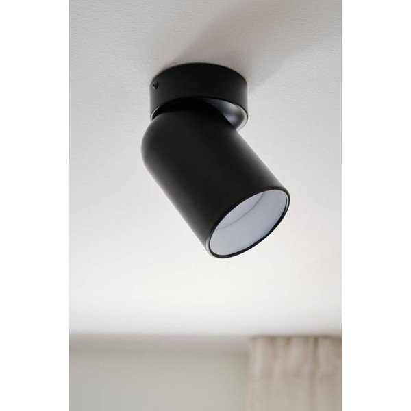 Melna metāla prožektora tipa lampa ar saliekamu konstrukciju/ar regulējamu spilgtumu ø 10,5 cm Ara – Jotex-image-2