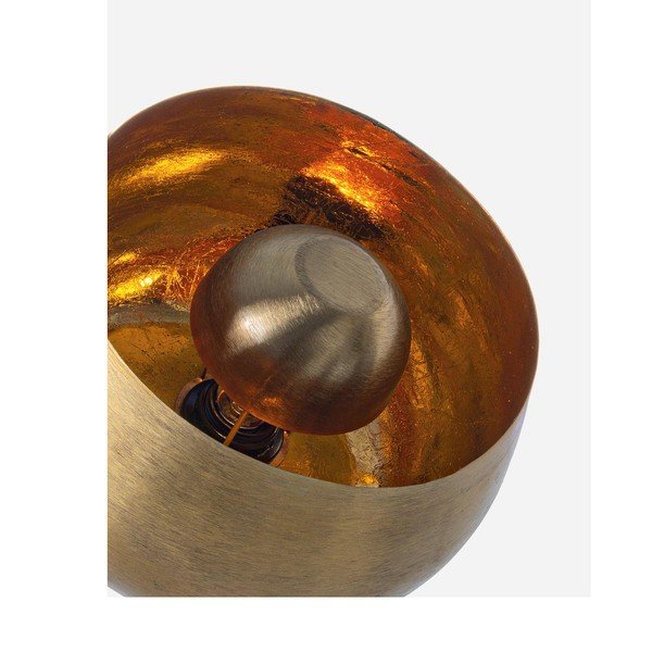 Zelta krāsas metāla galda lampa ar metāla abažūru (augstums 24,5 cm) Ishan – Bizzotto-image-2