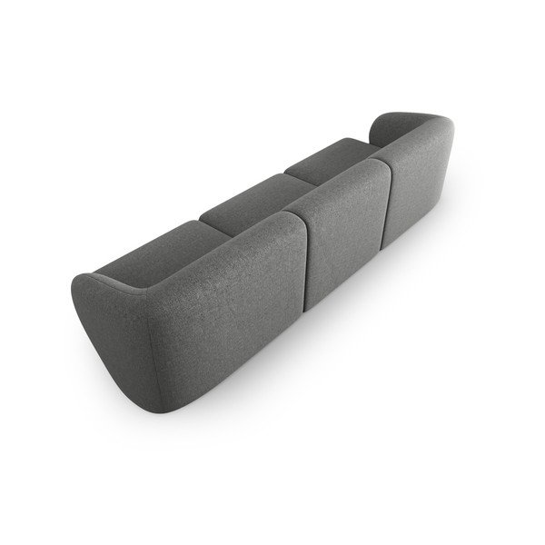 Pelēks dīvāns no šenila auduma 266 cm Paolo – Milo Casa-image-3