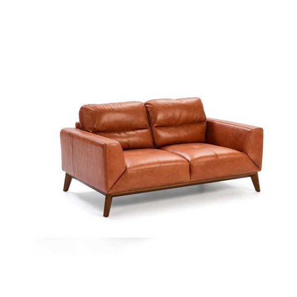 Divvietīgs ādas dīvāns Ángel Cerdá Cognac-image-2