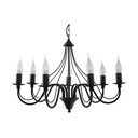 Melna griestu lampa Sollux Fiorano 7