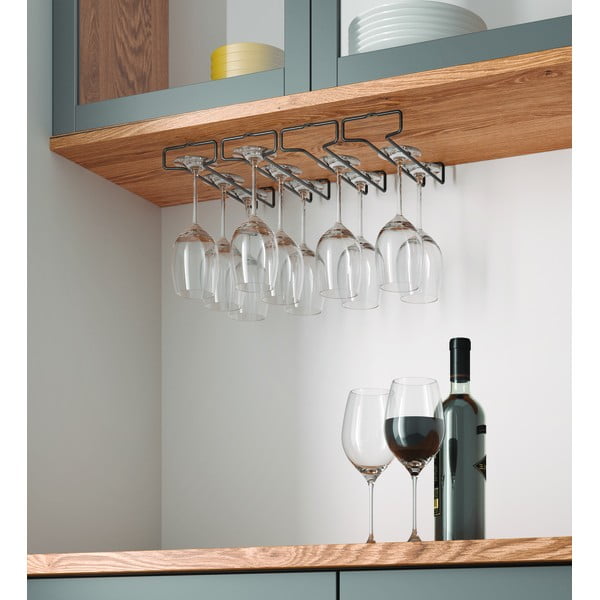 Sienas nerūsējošā tērauda vīna glāžu turētāji (2 gab.) Lava – Metaltex-image-2