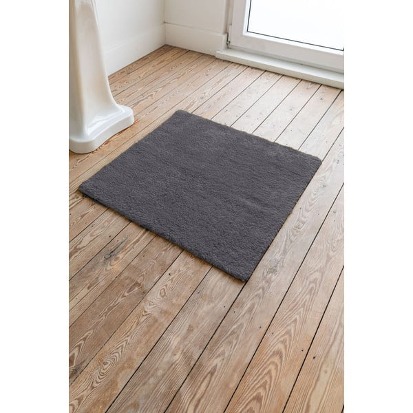 Pelēks kokvilnas vannasistabas paklājs Tiseco Home Studio Luca, 60 x 60 cm-image-1