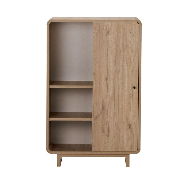 Gaiša dabīga toņa skapītis ar ozolkoka imitāciju 70x110x34 cm Torina – Nordure-image-4