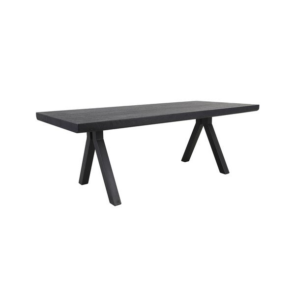 Melns ēdamgalds 100x220 cm Muden – Light & Living-image-2