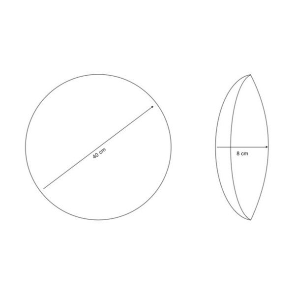 Dekoratīvais spilvens no Sherpa flīsa ø 40 cm Sherpa – Casa Selección-image-2