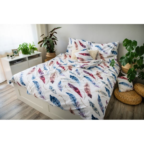 Kokvilnas gultas veļa vienvietīgai gultai 140x200 cm LP Dita Piume – Cotton House