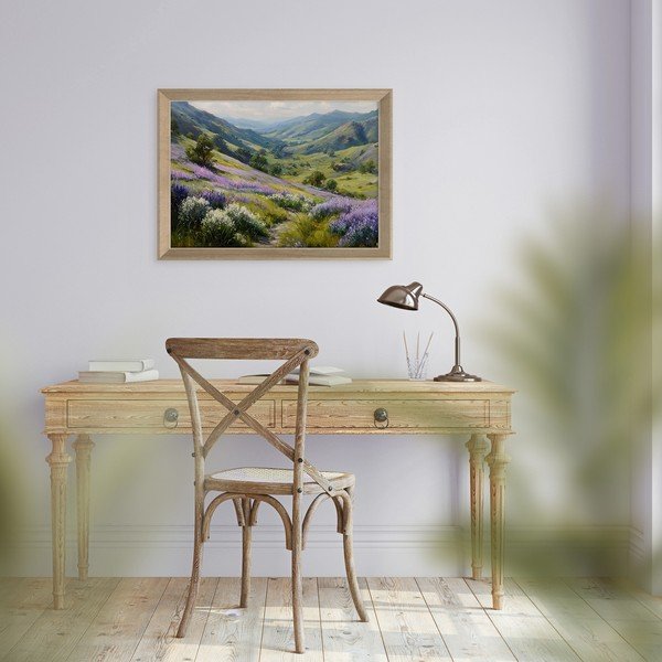 Drukāta glezna ar rāmi 75x56 cm Violet Hills – Styler-image-2