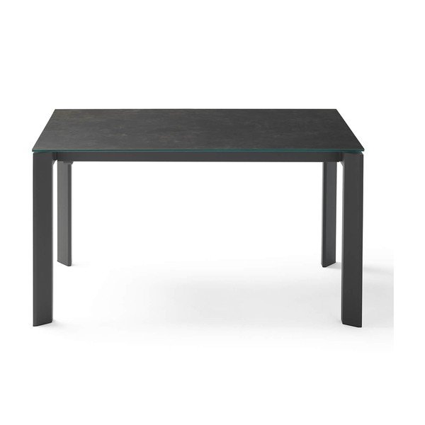 Melns izvelkamais pusdienu galds sømcasa Lisa, garums 140/200 cm-image-1
